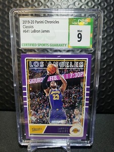 2019-20 Panini Chronicles Classics LeBron James #641 CSG 9 MINT Lakers
