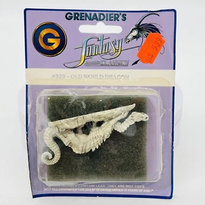 Grenadier Fantasy Classics #329 Old World Dragon Miniature Figures AD&D D&D 1992 - Image 1 of 4