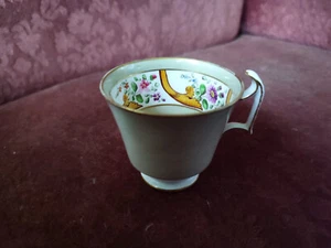 An Antique London Shape Cup - Buff Outer and Floral Inner (c6)(English, Spode) - Picture 1 of 9