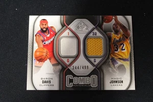 2009-10 SP Game Used Combo Materials Baron Davis/Magic Johnson Jersey #244/499 - Picture 1 of 2