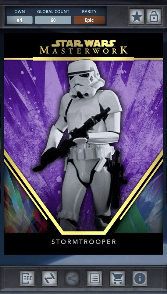 Star Wars Card Trader Masterwork 2024 - Chrome Purple Epic - Stormtrooper - Image 1 of 1