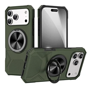 Shockproof Ring Kickstand Rugged Hybrid Case for iPhone 13 14 15 16 17 Pro Max - Picture 1 of 83