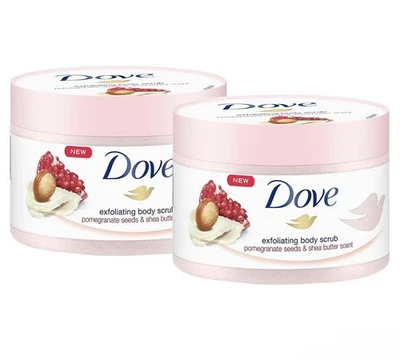 Dove Exfoliating Body Scrub with Pomegranate & Shea Butter , (225ml 2pack) - Image 1 of 4