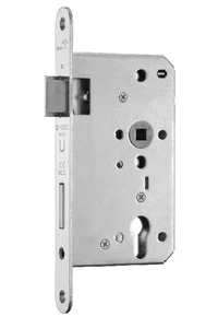 BMH FH-Einsteckschloss 1000 PZW 65/72/9/24 RS abg. Edelstahl - Bild 1 von 2