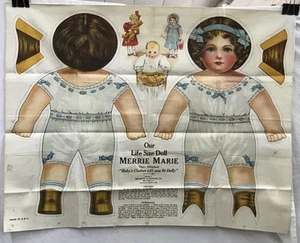 Antique Life-Size Doll Pattern Merrie Marie Pat. 1900 - Picture 1 of 9