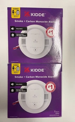 2 Kidde Smoke & Carbon Monoxide Alarm, HARDWIRED With Battery Backup 30cuar-v