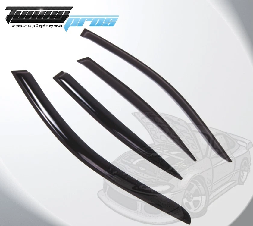 Para BMW 525i 530i 545i 2004-2010 viseira protetora de chuva janela preta conjunto com 4 peças - Imagem 1 de 3