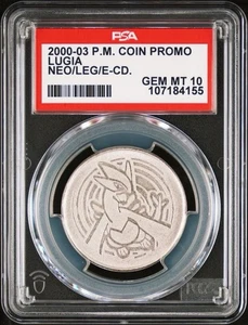 PSA 10 GEM MINT Lugia Metal Coin Pokemon Neo 2000-2003 Deck Promo Vintage Slab - Picture 1 of 2