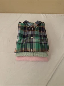 Lote de los 3 Niños Niño Talla 5,6,7 Manga Larga Algodón Camisa de Vestir Ralph Lauren LOGG - Imagen 1 de 8