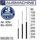 Gasdruckfeder 90mm - 375mm | 50N - 400N Gasdruckdämpfer Gasfeder M6 Gewinde