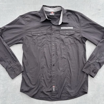 South Pole Shirt Mens Black Button Up Long Sleeve Casual Adult Y2K - Image 1 of 4