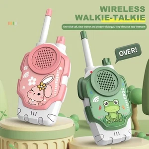 2Pcs Rabbit & Frog Mini Handheld Walkie Talkie  Birthday Gift - Afbeelding 1 van 15