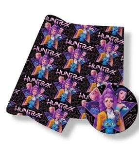 Black Star Demon Band Kpop Slayer Hunters 100% Cotton Fabric Polyester 50x145CM - Picture 1 of 1