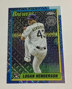2025 Topps Update LOGAN HENDERSON Silver Pack Chrome Refractor Card RC Brewers - Picture 1 of 2