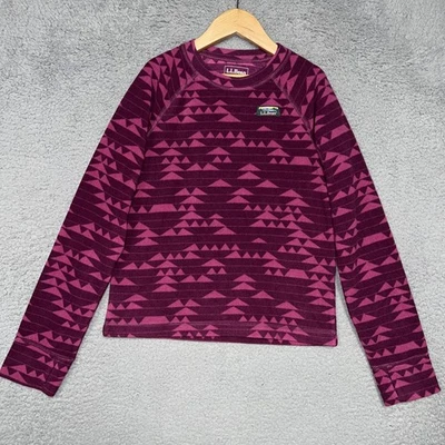 Suéter LL Bean Fitness Juvenil Talla S8 Rosa Montaña Estampado Vellón AOP Manga Larga Foto 1 de 4