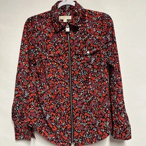 MICHAEL MICHAEL KORS Gr. S Bluse mit Reißverschluss vorne lange Rollriegelärmel - Bild 1 von 12