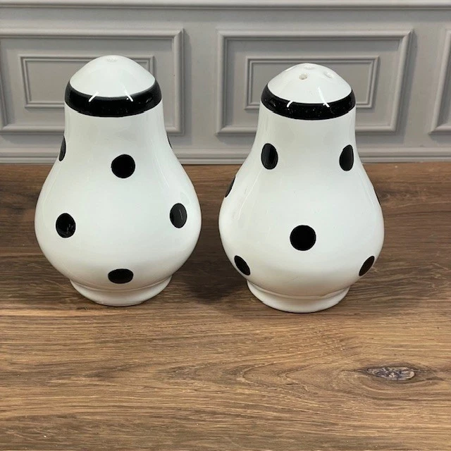 Agitadores de sal e pimenta de cerâmica bolinhas decoração de mesa de cozinha - Imagem 1 de 4