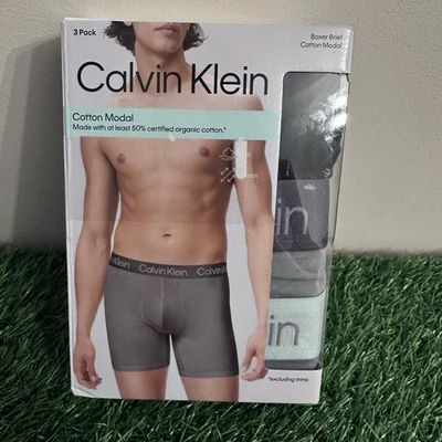 Paquete de 3 calzoncillos calzoncillos calzoncillos calzoncillos calzoncillos ropa interior gris negro para hombre talla S Foto 1 de 4