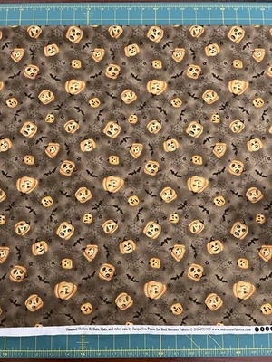 Haunted Hallow II Jacqueline Paton红色公鸡面料-2 1/3码南瓜复古 — 第 1/3 张图片