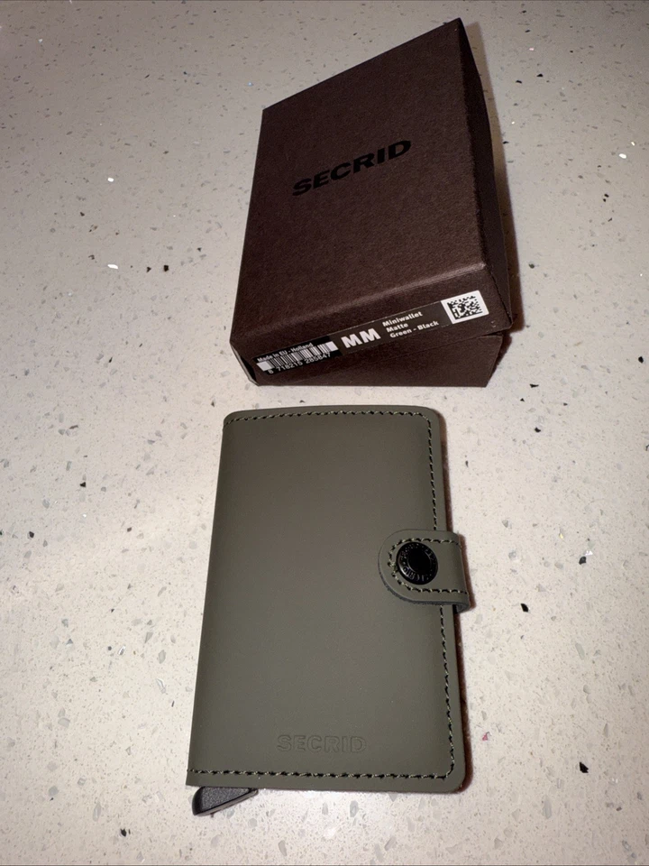 Secrid Slimwallet in Matte GREEN-BLACK - Image 1 of 3