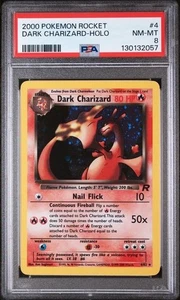 Dark Charizard PSA 8 2000 Pokemon Rocket Unlimited Holo Rare #4/82  NEW Cert - Picture 1 of 2