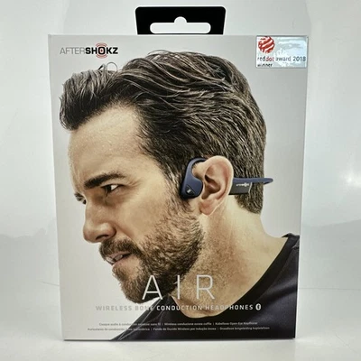 AfterShokz AS650 Air Open Ear Wireless Bone Conduction Headphones Blue Free Ship - Image 1 of 4