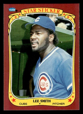 Lee Smith 1986 Fleer Star Stickers #112 Chicago Cubs - Image 1 of 2