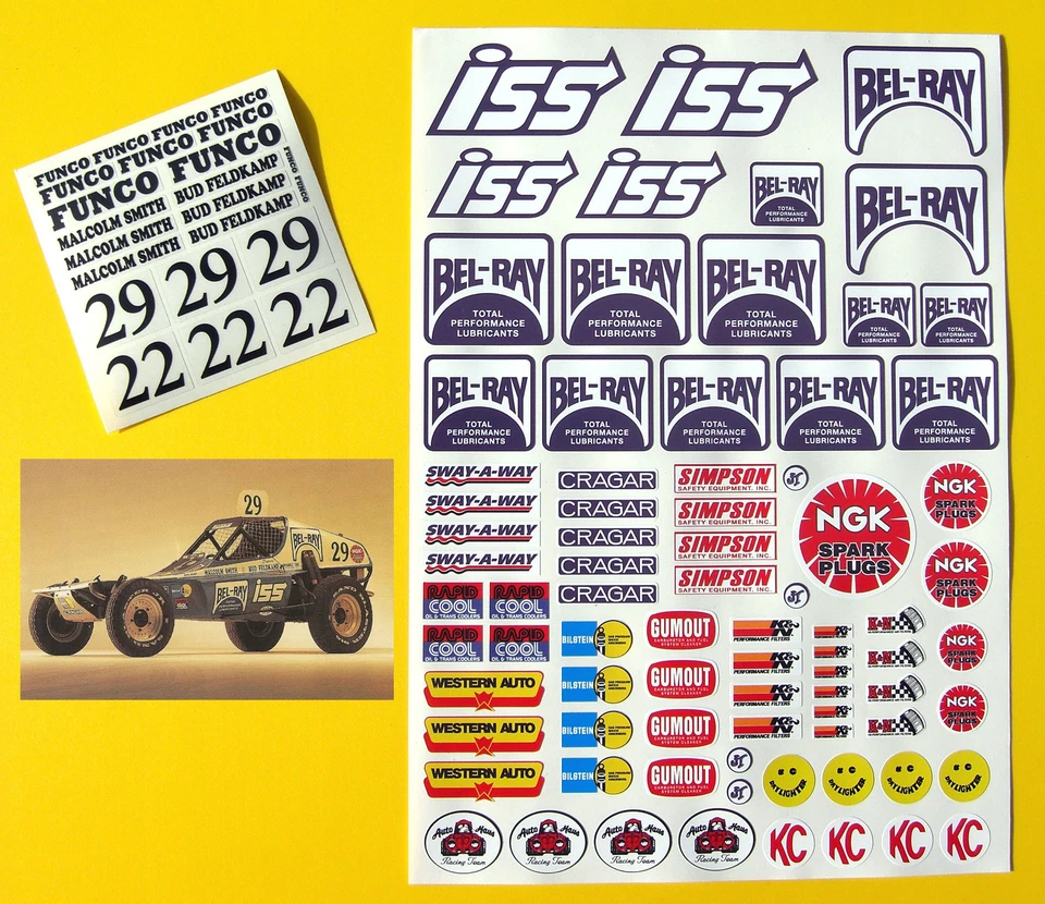 RC Vintage Retro 'Bel-Ray Kugel 'Aufkleber Sticker Rough Rider Baja Scorcher - Bild 1 von 1
