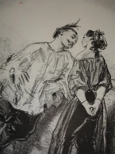 Litografia Gavarni / " La Fiera Aux Amorini " - Picture 1 of 1