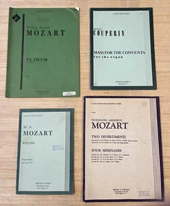 Kalmus Vocal Scores with Latin Text, W. A. Mozart, Requiem, Te Deum, Lot of 4 - Picture 1 of 13