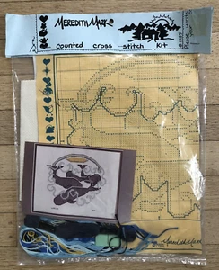 Meredith Mark WHALES Counted Cross Stitch Kit Vintage 1985 NEW & COMPLETE - Picture 1 of 4