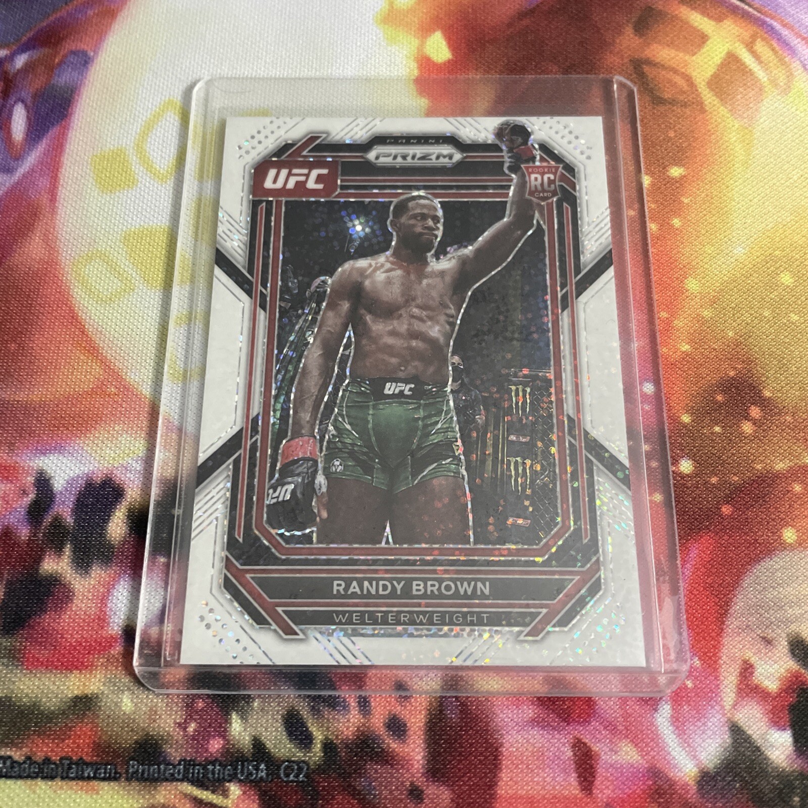 2023 Panini Prizm UFC White Sparkle Prizm Randy Brown Rookie RC SSP #106