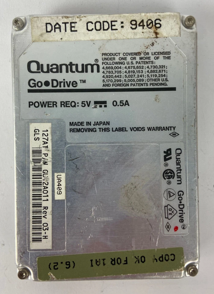 Quantum Go Drive 127AT 20-10183 127mb Rev 03-h HDD 2,5 Ide Pata - Image 1 of 1