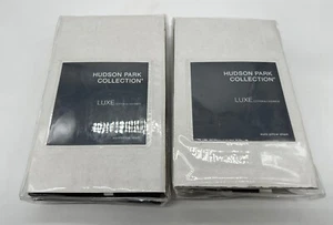 Lot Of 2 NEW Hudson Park Collection Luxe Cotton & Cashmere Euro Shams - Picture 1 of 3