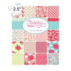 Moda Mini Pack - Cheeky by Urban Chiks - 42 fabrics 2.5" x 2.5" mini - Picture 1 of 9