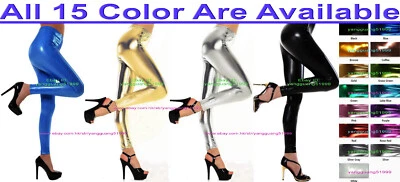 Sexy Women Tights/Pants Costumes Unisex Shiny Metallic Wrestling Trousers F379 - Image 1 of 2