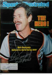 RICK DEMPSEY SPORT ILLUSTRATO FIRMATO 24 OTTOBRE 1983 ORIOLES - Foto 1 di 1