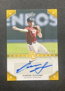 2015 Leaf Perfect Game Aaron Schunk Yellow Auto 25/50 #PG-ASI - Picture 1 of 2