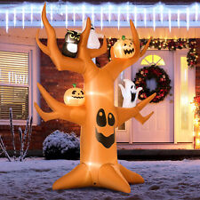 9ft Inflatable Halloween Haunted Pumpkin Tree Blow-Up Outdoor Display w/ LEDs