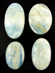 Lote de 4 piezas de cabujón de piedras preciosas sueltas de 30-39 mm de scheelita azul natural de 167,10 quilates-62979 - Imagen 1 de 5