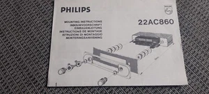 Philips 22AC860 Car Radio Mounting Instructions - Picture 1 of 1