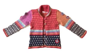 DEAUX PAR DEAUX Girl’s 3 cardigan muliticolor wool alpaca acrylic blend EUC - Picture 1 of 4