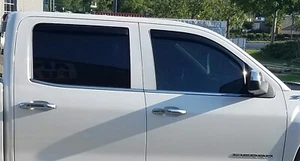 WEATHER PRO IN CHANNEL RAIN GUARDS FOR CHEVY COLORADO 2015-2022 4PC SET - Picture 1 of 2