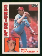 DAVE VON OHLEN 1984 TOPPS TIFFANY 84 NO 489 NRMINT+           17800