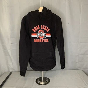 Ohio State Buckeyes Black Pullover Logo Hoodie Kangaroo Pocket Ladies M - Picture 1 of 6