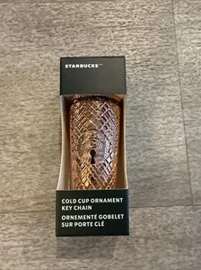 New in Box Starbucks Rose Gold Cold Cup Keychain Ornament NWT NIP - Picture 1 of 1