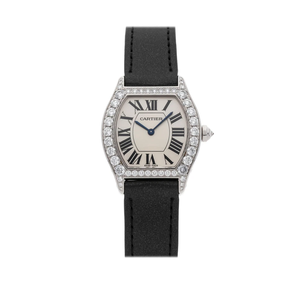 Reloj Cartier Tortue oro blanco cuerda manual damas diamantes WA507231 Foto 1 de 4