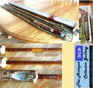 Vintage⌛South Bend No 346 Bamboo Fly Rod 3/4 8 ½’ HDH or D🎣w/Sock & Tube - Picture 1 of 10
