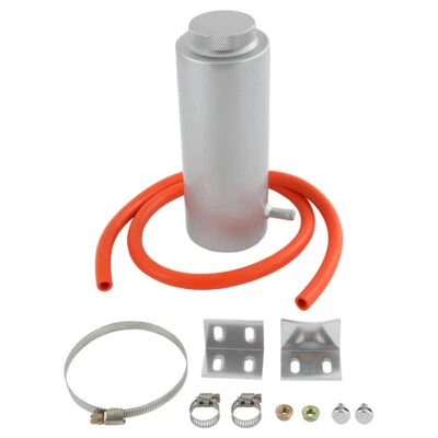 Universal Sliver Radiator Coolant Aluminum Catch Tank Overflow Reservoir 800ML - Image 1 of 4