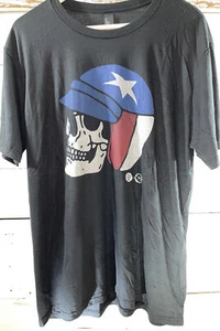 Texas Motorcycle Skull District Perfect Tri DTG Graphic T-shirt - Picture 1 of 9